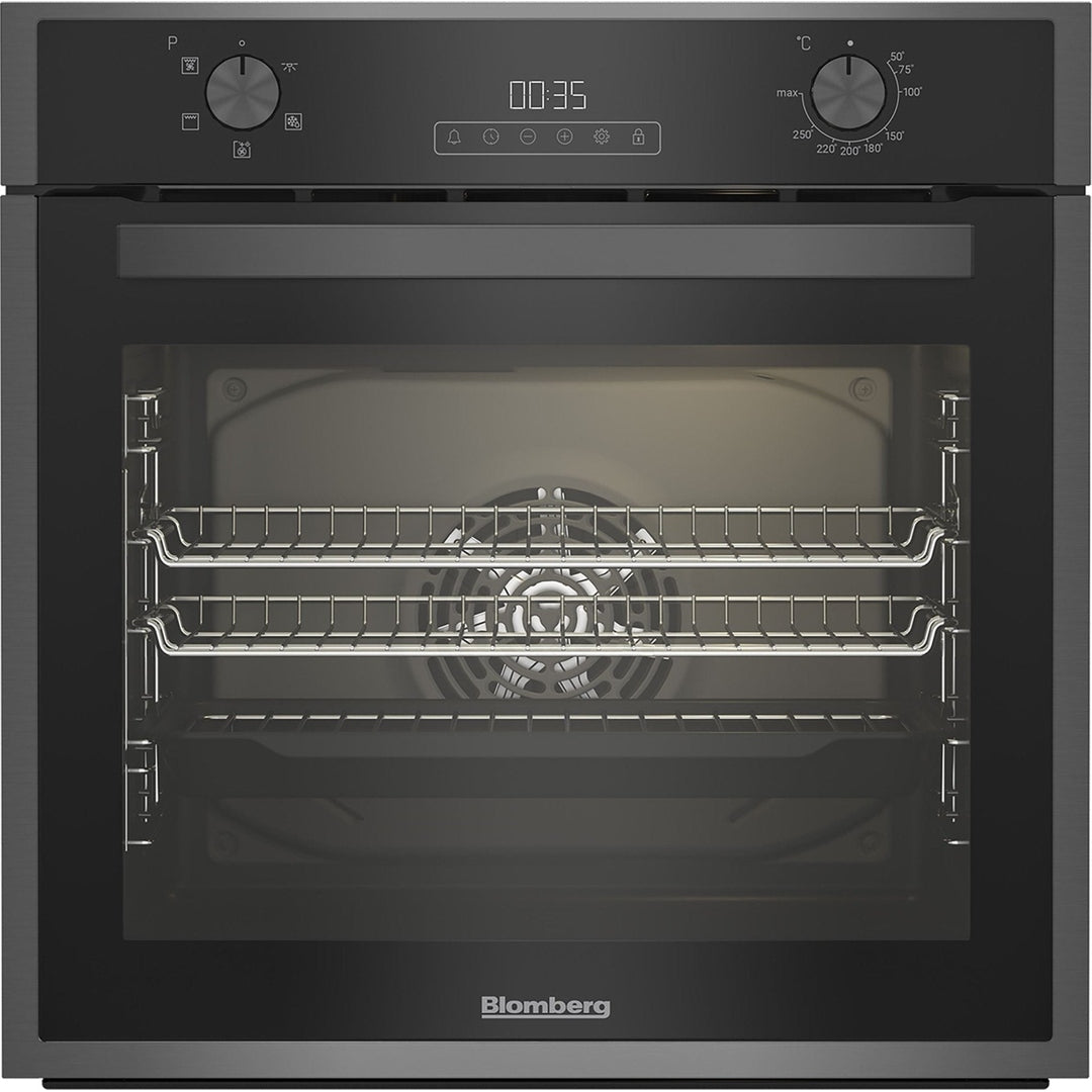 Blomberg Single Fan Oven 72L Capacity Dark Steel | ROEN9202DX Blomberg Oven Foys Electrical Cootehill Electrical Foys Electrical Cootehill