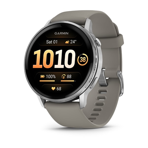 Garmin Venu 4 (45mm), Black with Silver - 010-03014-01