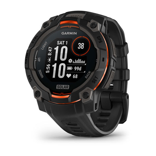 Garmin Instinct 3, 45mm. Solar, Black with Black Silicone Band - 010-02934-00