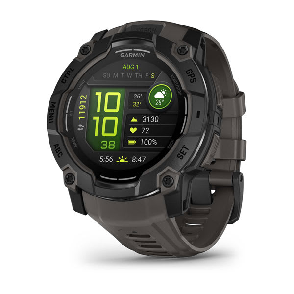 Garmin Instinct 3, 50mm, AMOLED, Black with Charcoal Silicone Band - 010-03020-00