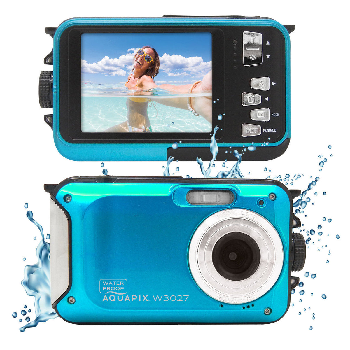 EasyPix Aquapix W3027 Camera - Ice Blue | 267-10035