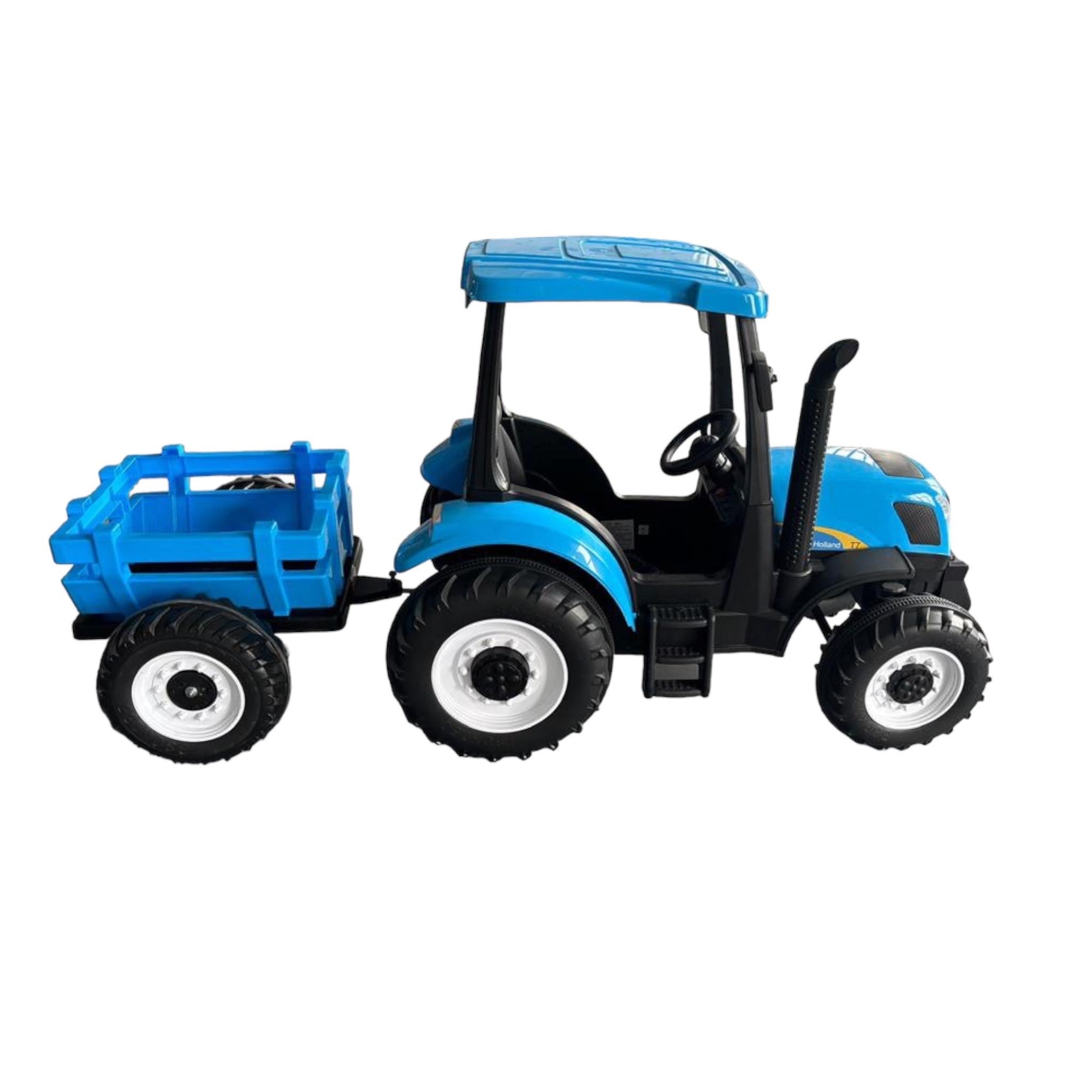 New Holland 24V Electric Blue Tractor with Trailer