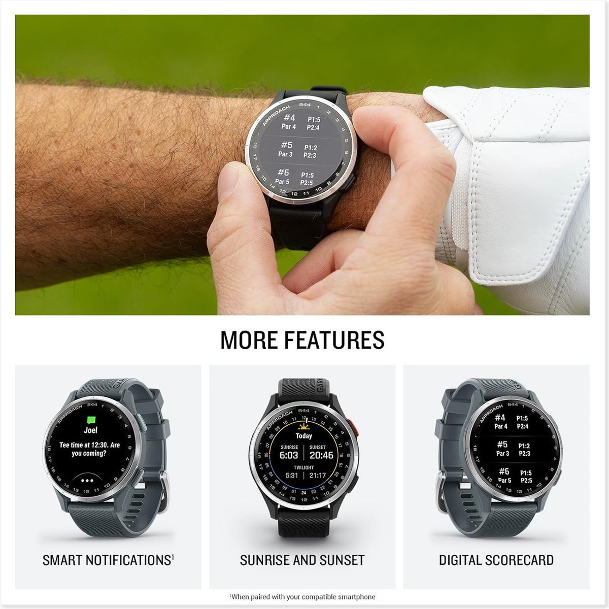 Garmin Approach S44, Black - 010-03009-00 - image 3