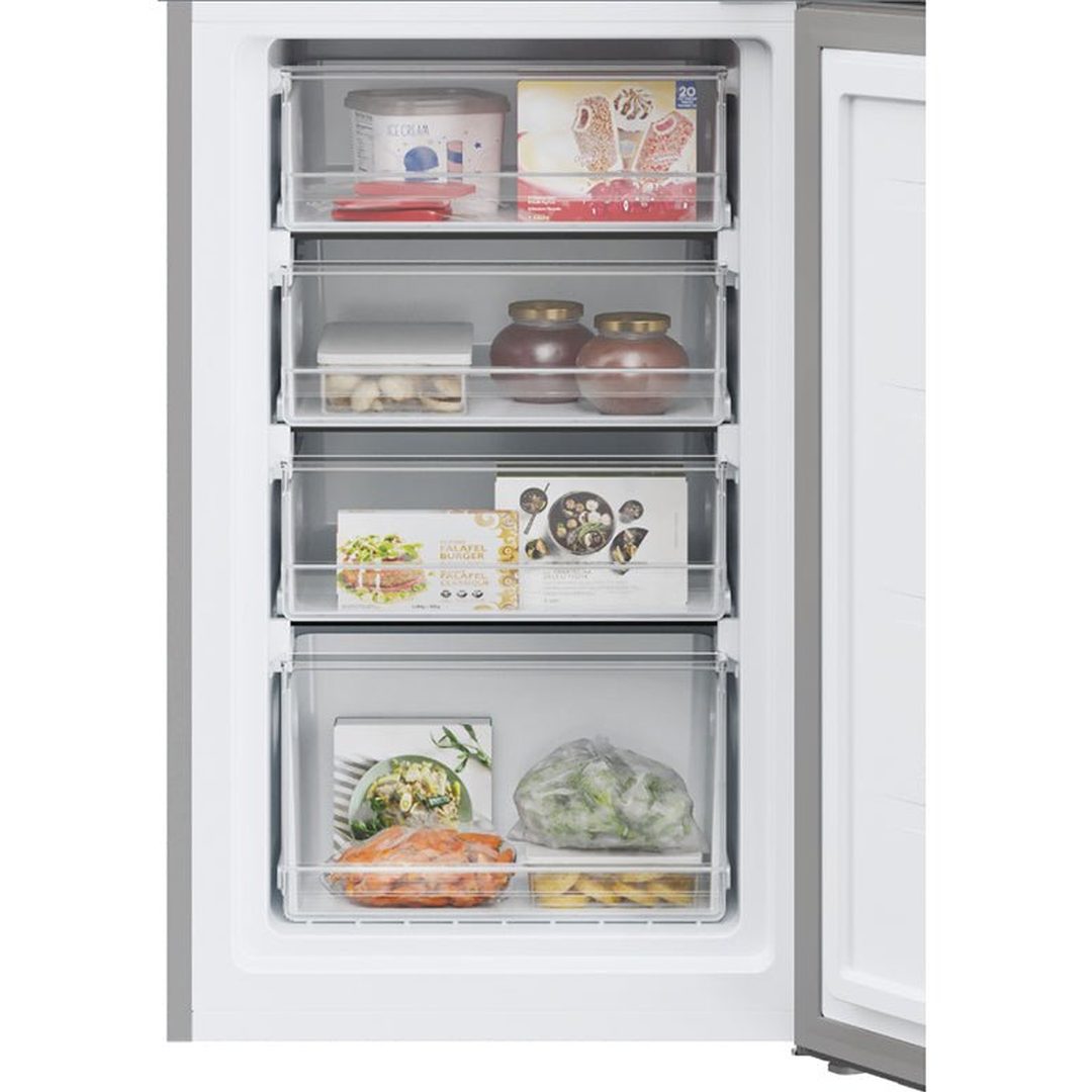 Hoover 252L 50/50 Low Frost Freestanding Fridge Freezer - Metal Back | HVT3CLECKIHS-1 Hoover Fridge Freezer Foys Electrical Cootehill Electrical Foys Electrical Cootehill
