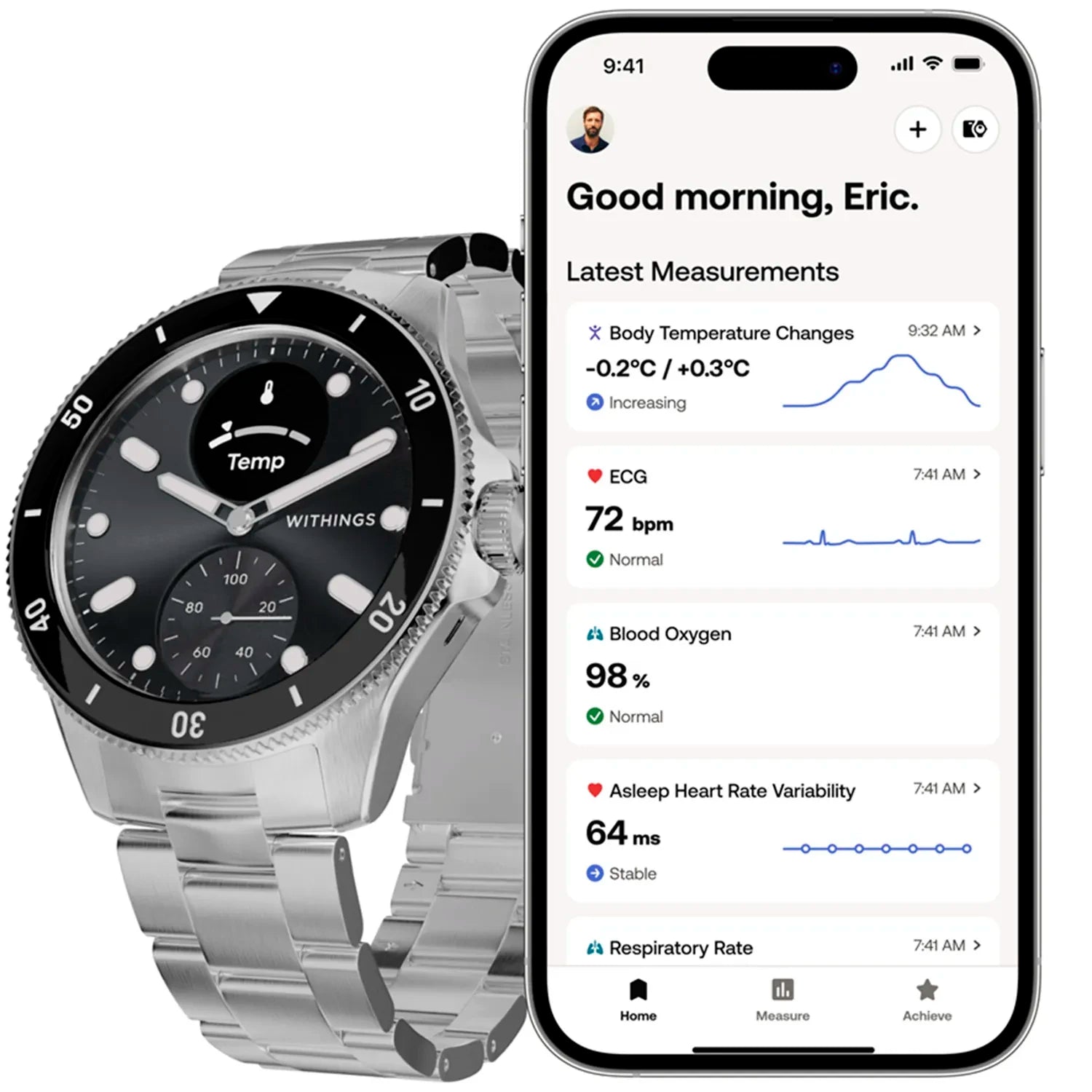 Withings ScanWatch Nova - Premium Health Smartwatch with ECG & SpO2 - Black | 78-HWA10-model 9-All-Int