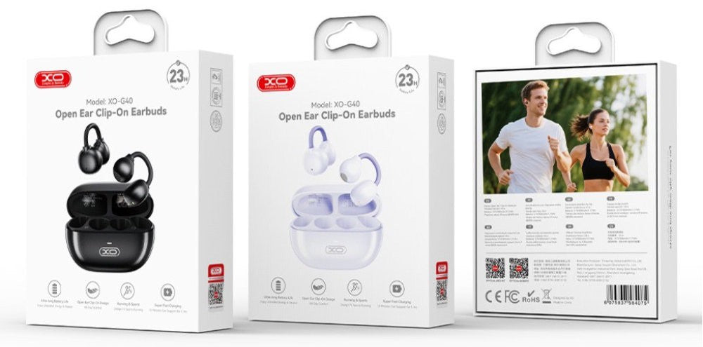 XO G40 Open-Ear Clip-On Wireless Earbuds Black | EXSXO-G40B