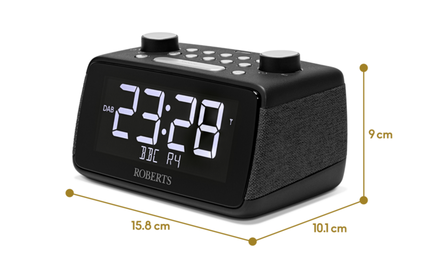 Roberts Ortus 4 FM/DAB+ Bluetooth Clock Radio, Black ORTUS4BK