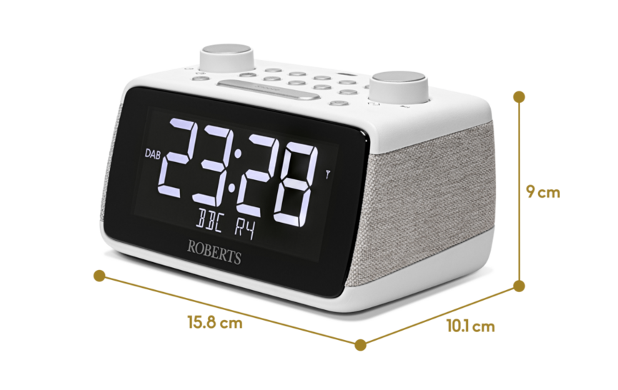 Roberts Ortus 4 FM/DAB+ Bluetooth Clock Radio, White ORTUS4W