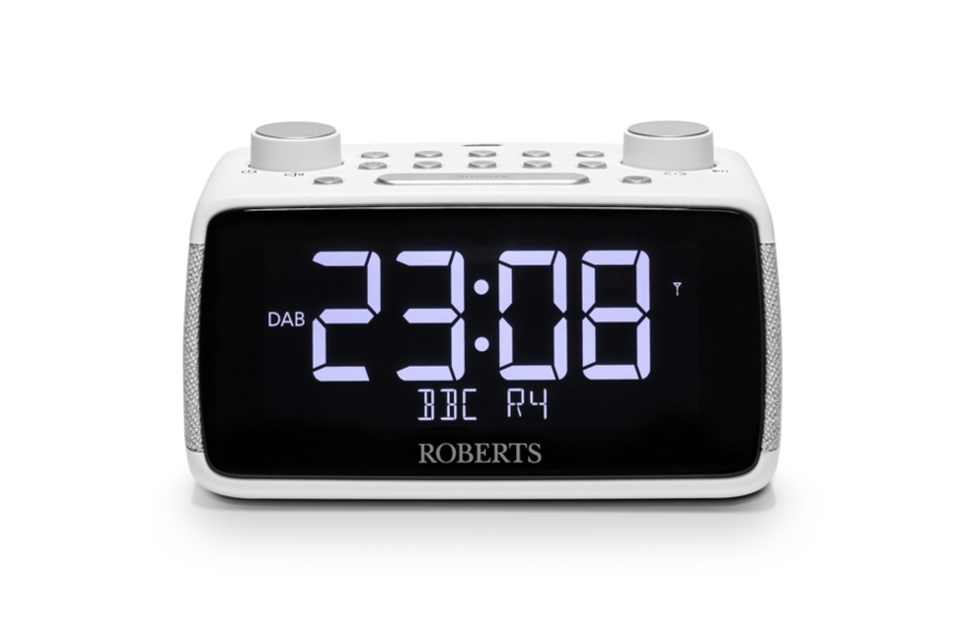 Roberts Ortus 4 FM/DAB+ Bluetooth Clock Radio, White ORTUS4W