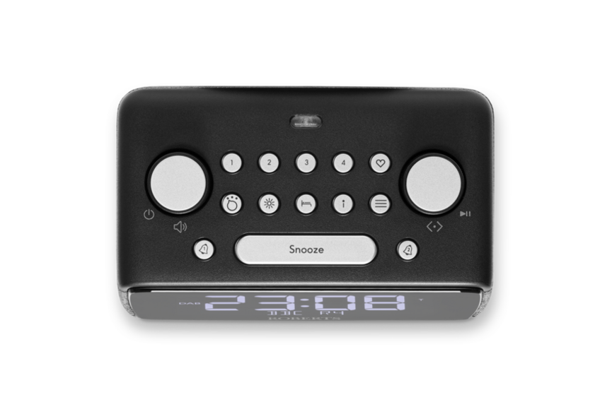 Roberts Ortus 4 FM/DAB+ Bluetooth Clock Radio, Black ORTUS4BK