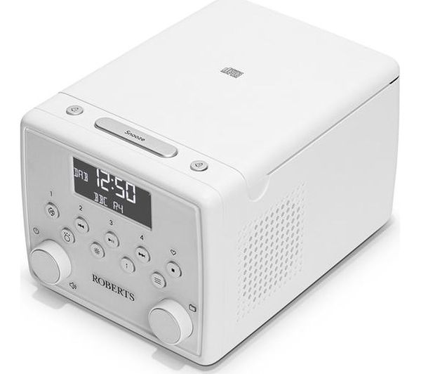 Roberts Sound 49 DAB+/FM CD Clock Radio - White | SOUND49W