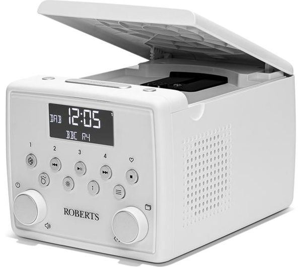 Roberts Sound 49 DAB+/FM CD Clock Radio - White | SOUND49W