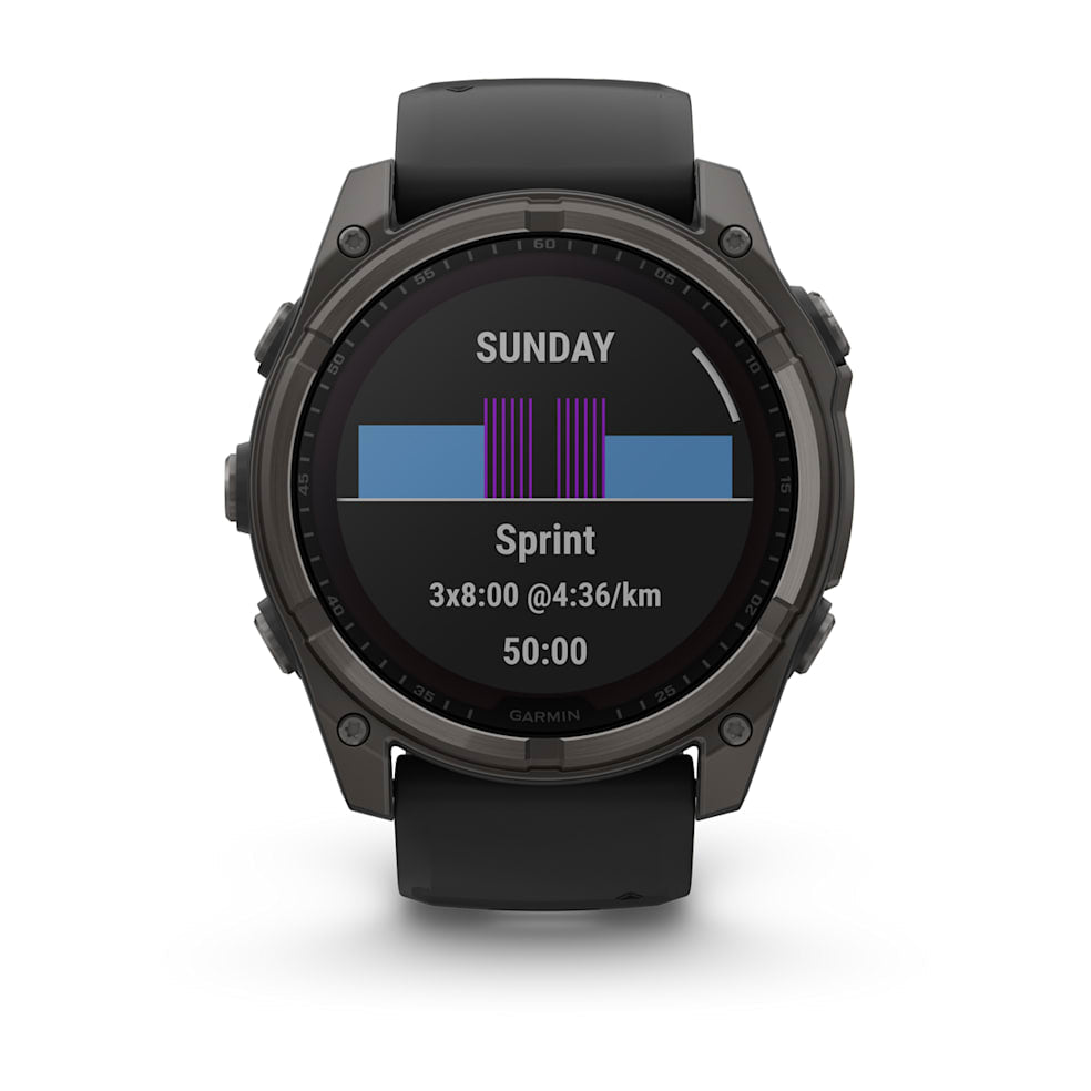 Garmin Fenix 8 Solar Sapphire 51mm Titanium with Ember Orange Band | 010-02907-11