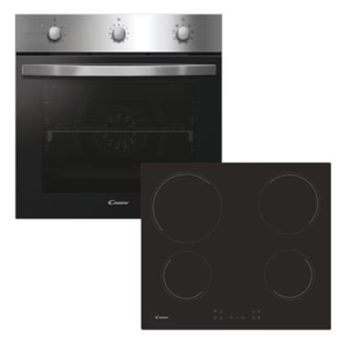 Candy Built‑In Electric Single Oven & Ceramic Hob Pack | PCI27XCH64CCBS