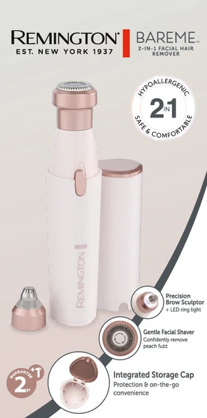 Remington BareMe 2 in 1 Facial Hair Remover | WFS200U51