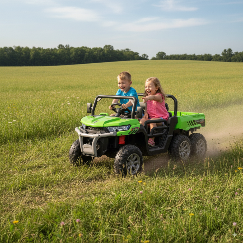 24V Two Seat Ride-On Gator with Tipping Trailer