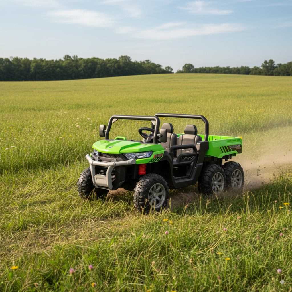 24V Two Seat Ride-On Gator with Tipping Trailer