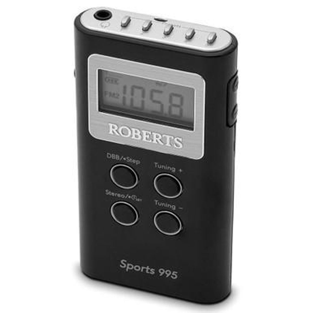 Roberts Sports 995 Two Band Personal Radio, Black SPORTS995BK