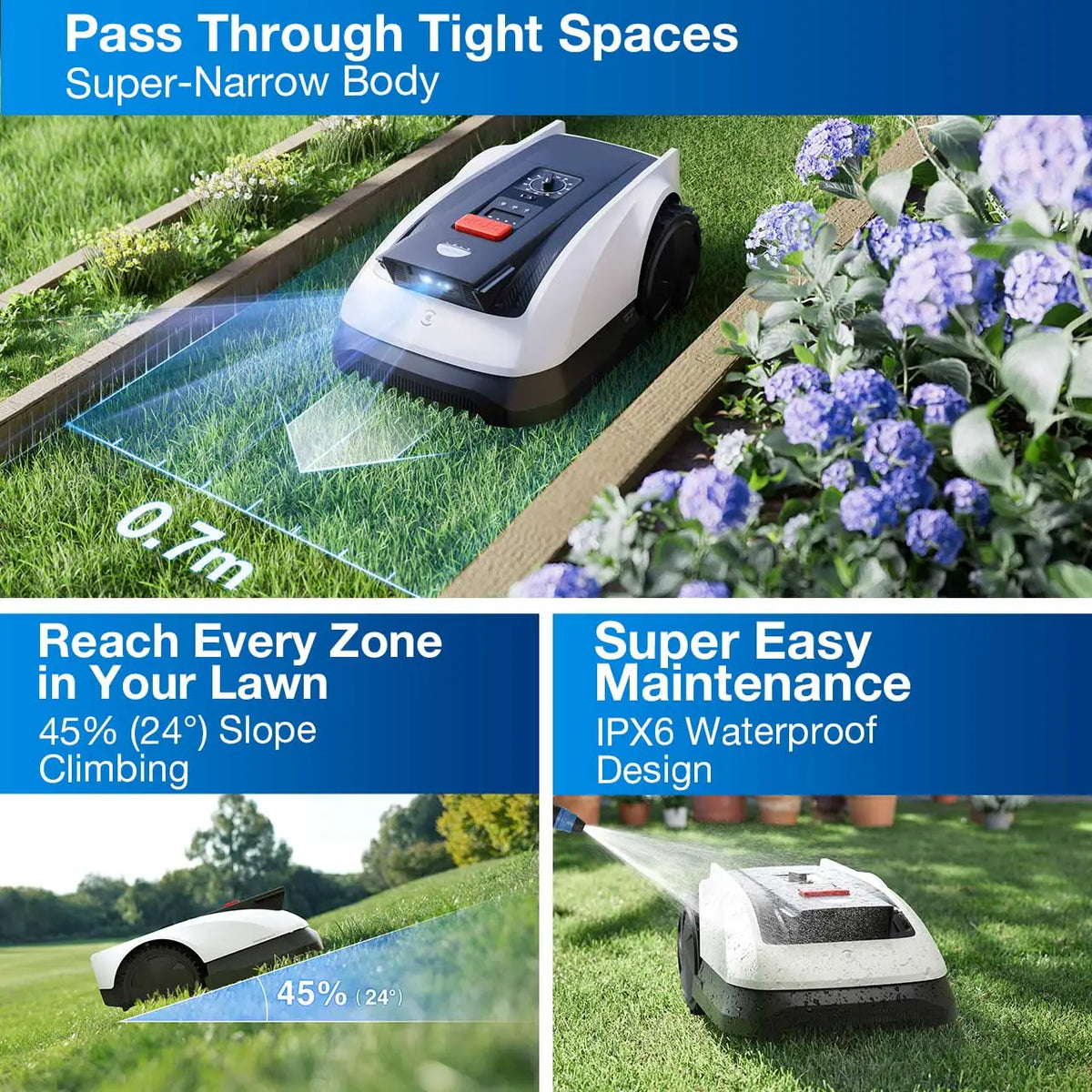 ECOVACS GOAT O800 RTK Robot Lawn Mower 800m² | 270-MR2452IO