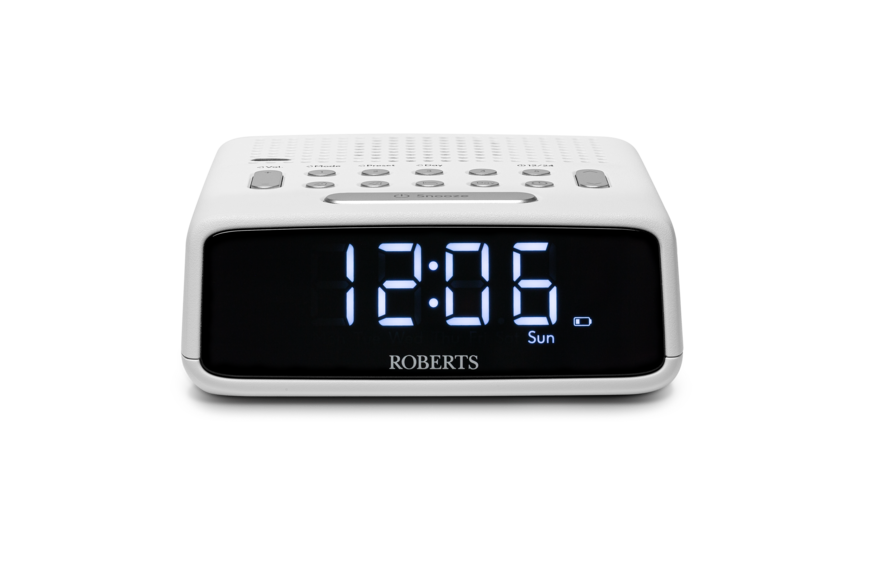 Roberts Ortus FM Dual Alarm FM Clock Radio in White