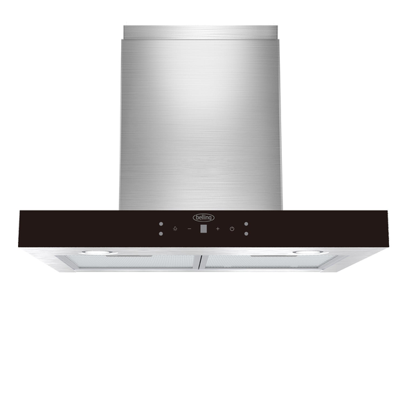 Belling 60cm Linear Chimney Hood Stainless Steel & Black | LIN600STA