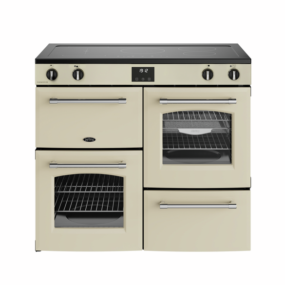 Belling Farmhouse 100cm Induction Range Cooker Cream | 444411833