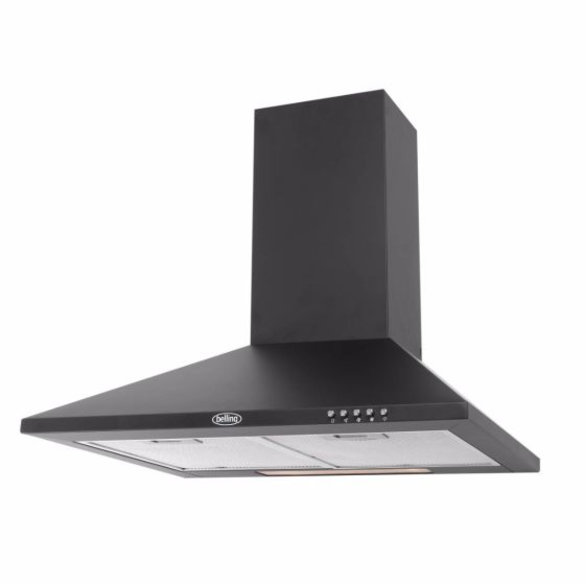 Belling Chimney Hood 60cm Black | CHIM600RBLK