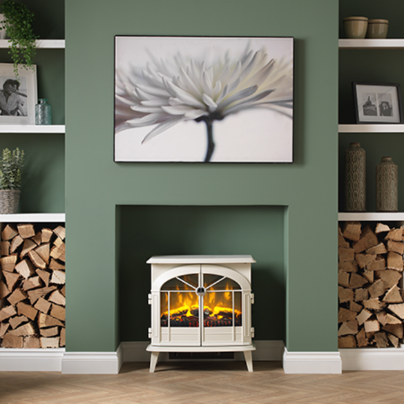 Dimplex Fullerton Optiflame Electric Stove Cream | FLN20