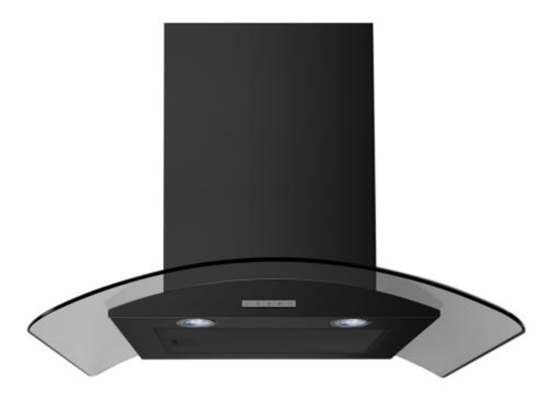 Belling 60cm Curved Glass Hood | CHIM604GBLK