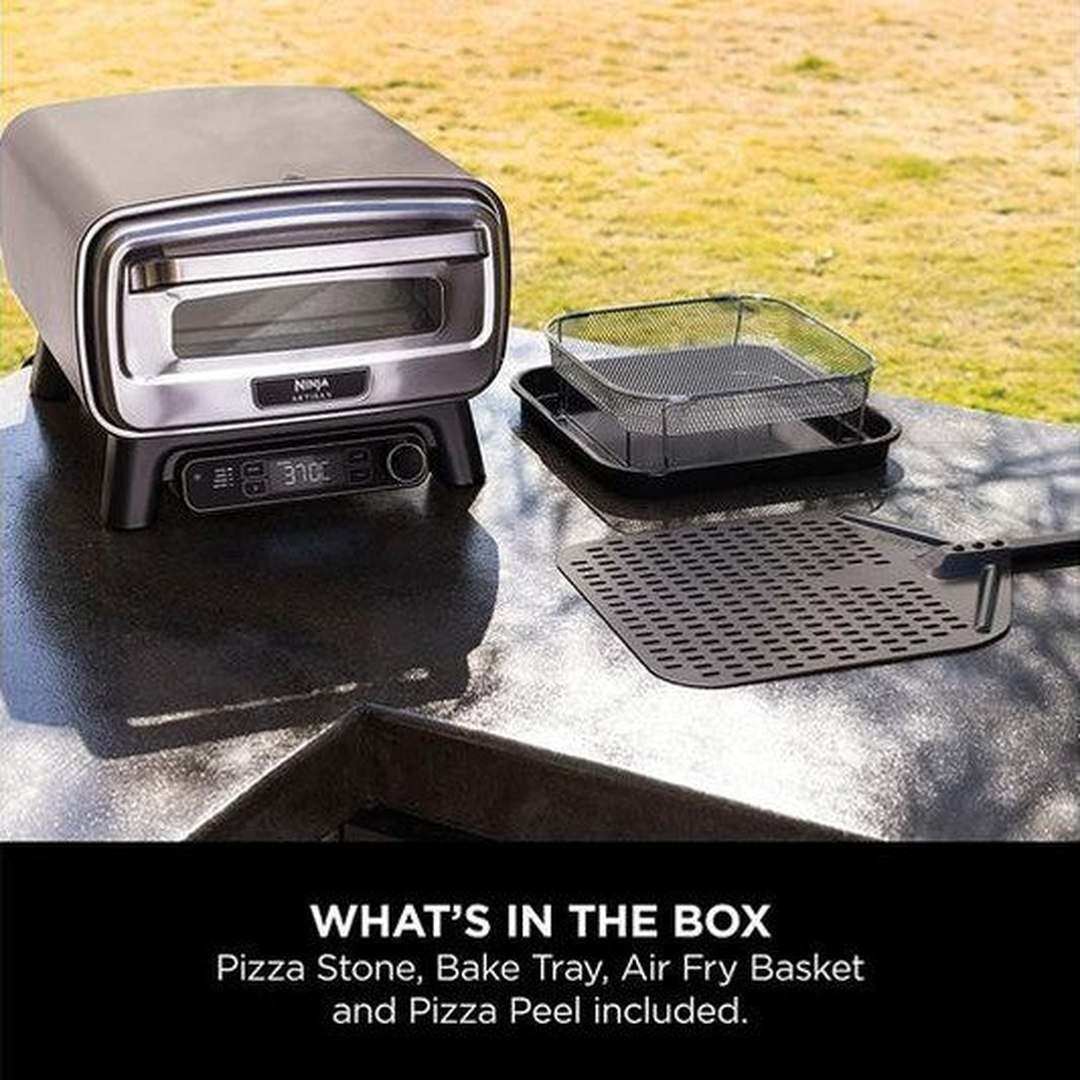 Ninja Artisan 12" 4-in-1 Electric Outdoor Pizza Oven & Air Fryer | MO201UK Ninja Pizza Maker Foys Electrical Cootehill Electrical Foys Electrical Cootehill