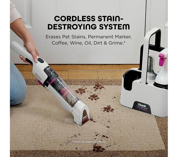 Shark StainForce Cordless Stain-Destroying Spot Cleaner – Grey/Orange | HX100UKT