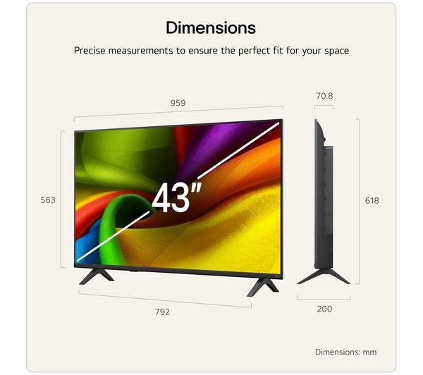 LG 43” NANO AI 4K Smart TV | 43NU850B6LA.AEI