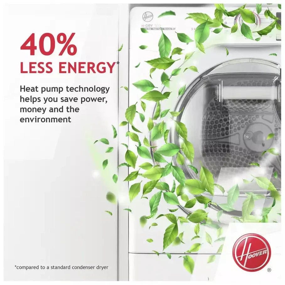 Hoover HLE H8A2DE 80 8KG Heat Pump Tumble Dryer - White | HLEH8A2DE-80 Hoover Washing Machine Foys Electrical Cootehill Electrical Foys Electrical Cootehill