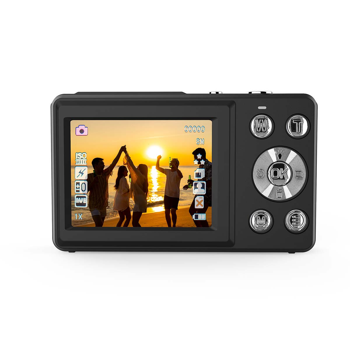 Nedis Dual Screen 48MP 4K Digital Camera Black | HM41PC2530