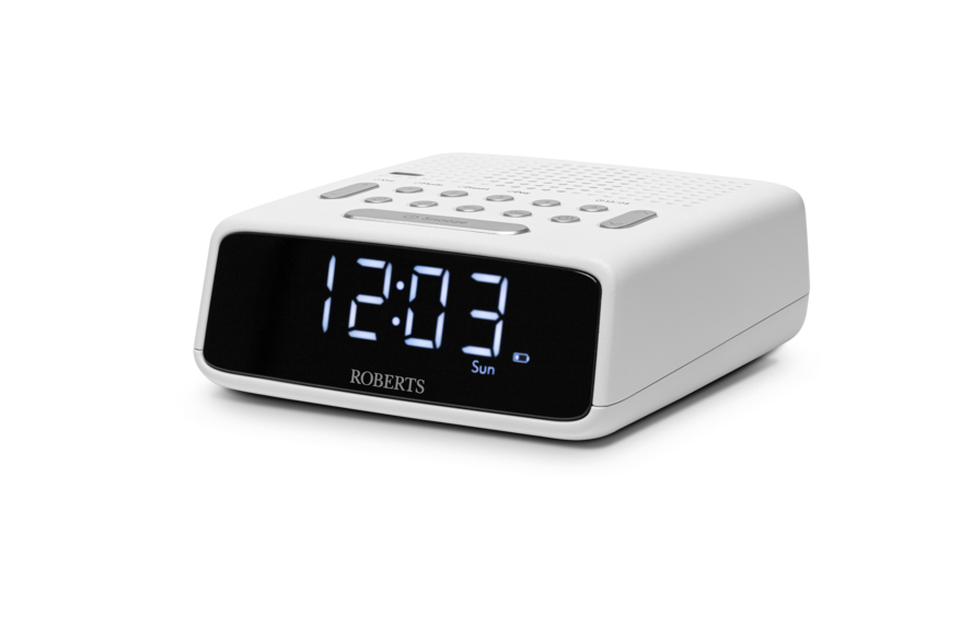 Roberts Ortus FM Dual Alarm FM Clock Radio in White