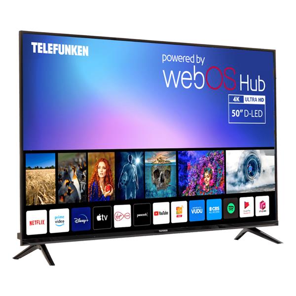 Telefunken N18 50" Smart TV UltraSlim Frameless Design 4K UHD DLED Smart TV