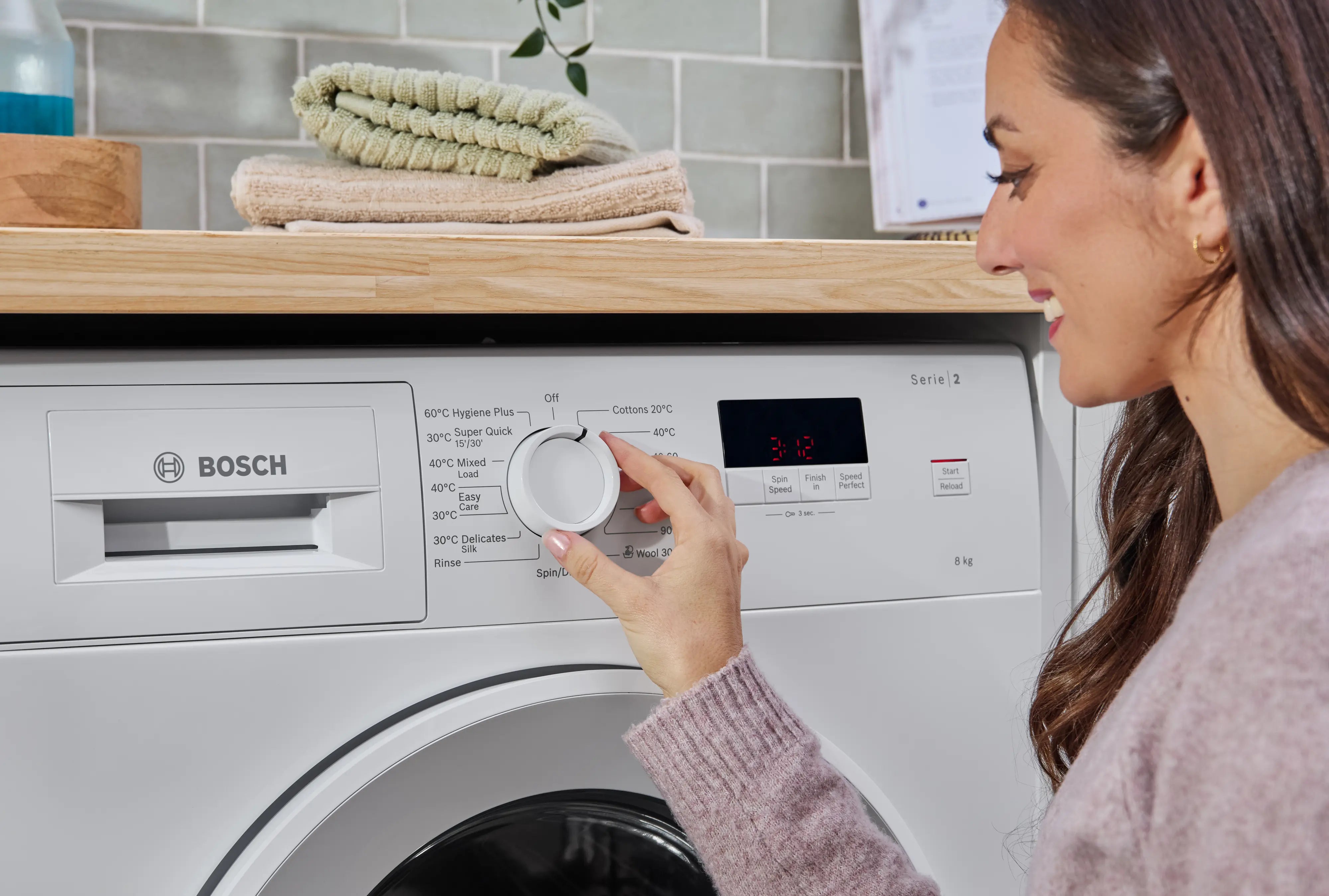 Bosch Series 2 8kg Front Load Washing machine | WGE03408GB