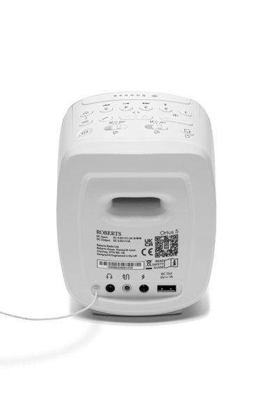 Roberts Ortus 5 DAB+/FM Bluetooth Alarm Clock Radio in White