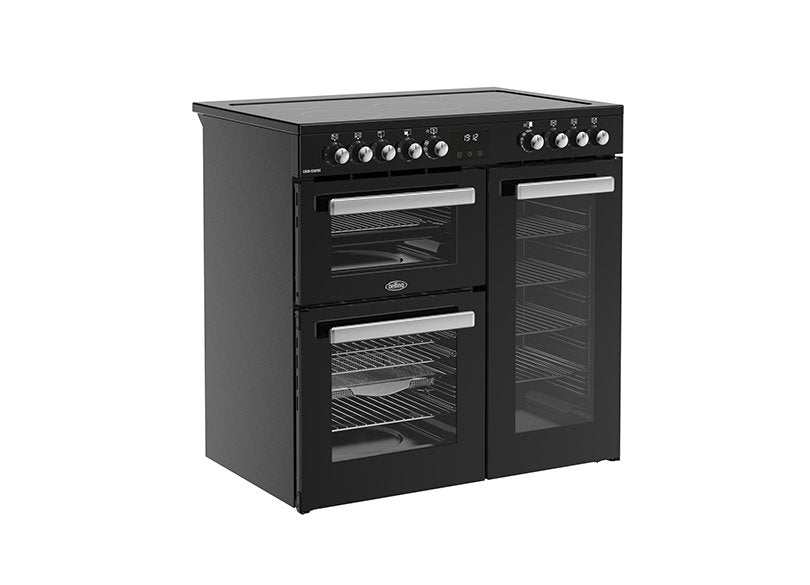 Belling Cookcentre 90cm Electric Range Cooker Black | CC90EBLK