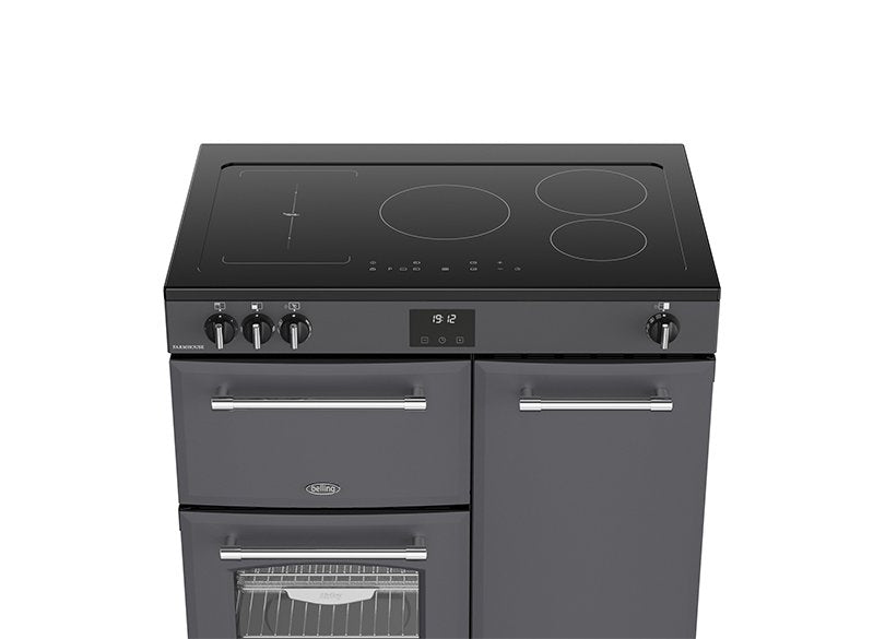 Belling Farmhouse 90cm Induction Range Cooker Anthracite | 444411822