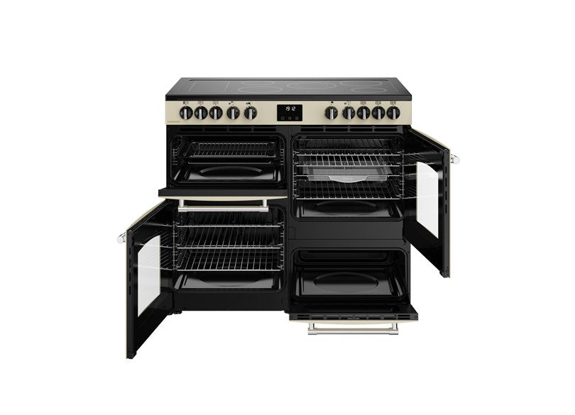 Belling Farmhouse 100cm Electric Range Cooker, Cream FH100ECRM