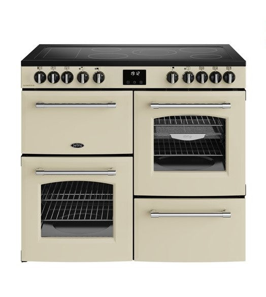 Belling Farmhouse 100cm Electric Range Cooker, Cream FH100ECRM