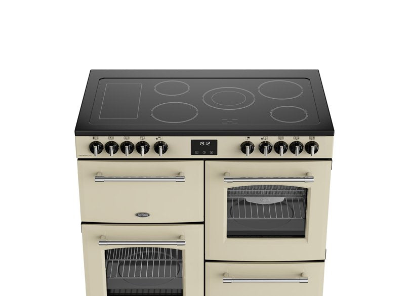 Belling Farmhouse 100cm Electric Range Cooker, Cream FH100ECRM