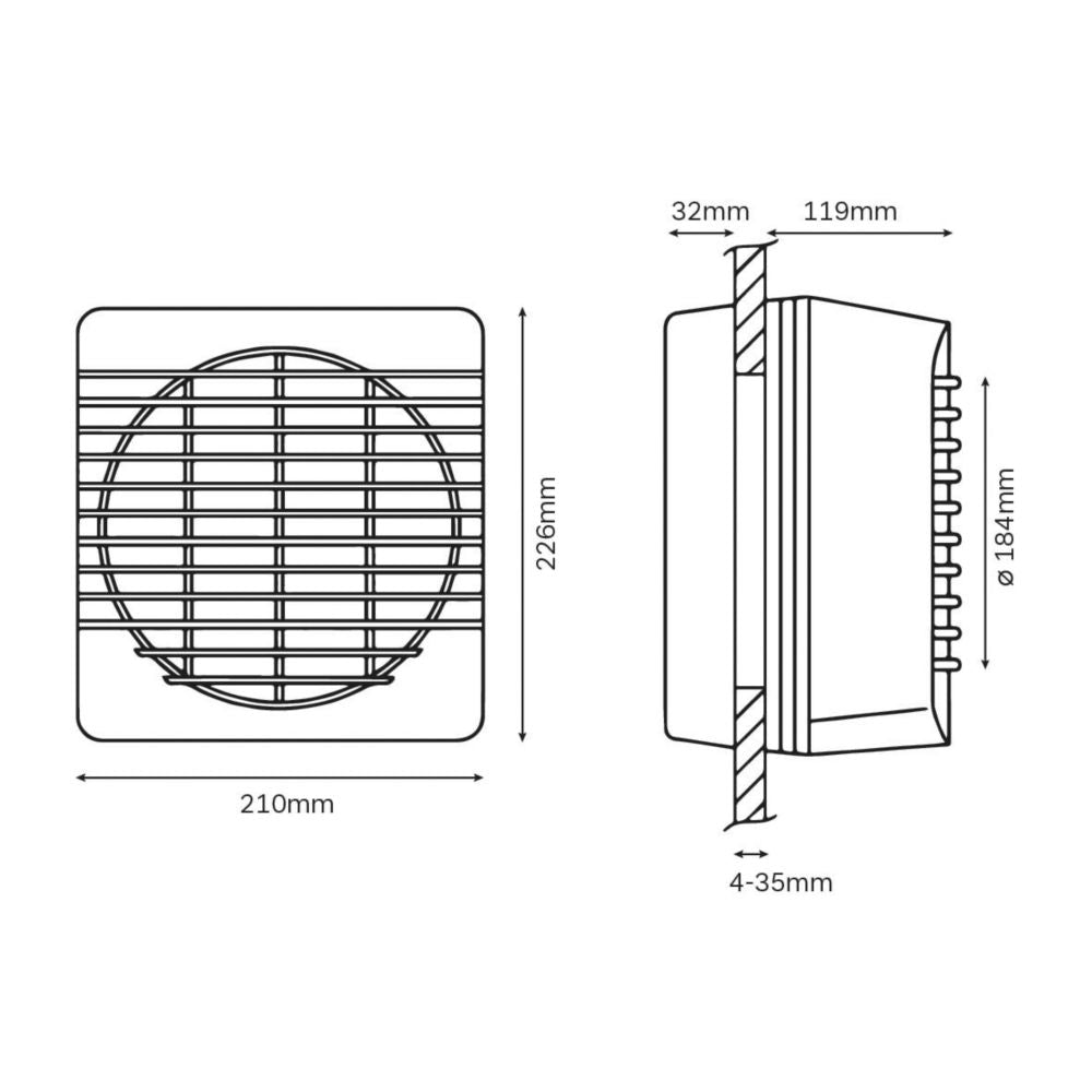 Xpelair Commercial Extractor Fan GXC6EC