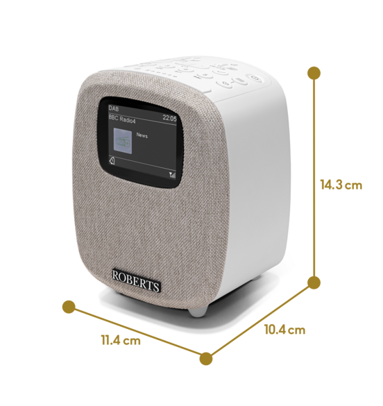 Roberts Ortus 5 DAB+/FM Bluetooth Alarm Clock Radio in White