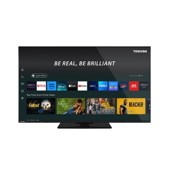 Toshiba 50 Inch 4K QLED VIDAA Borderless Smart TV | 50QV3F63DB