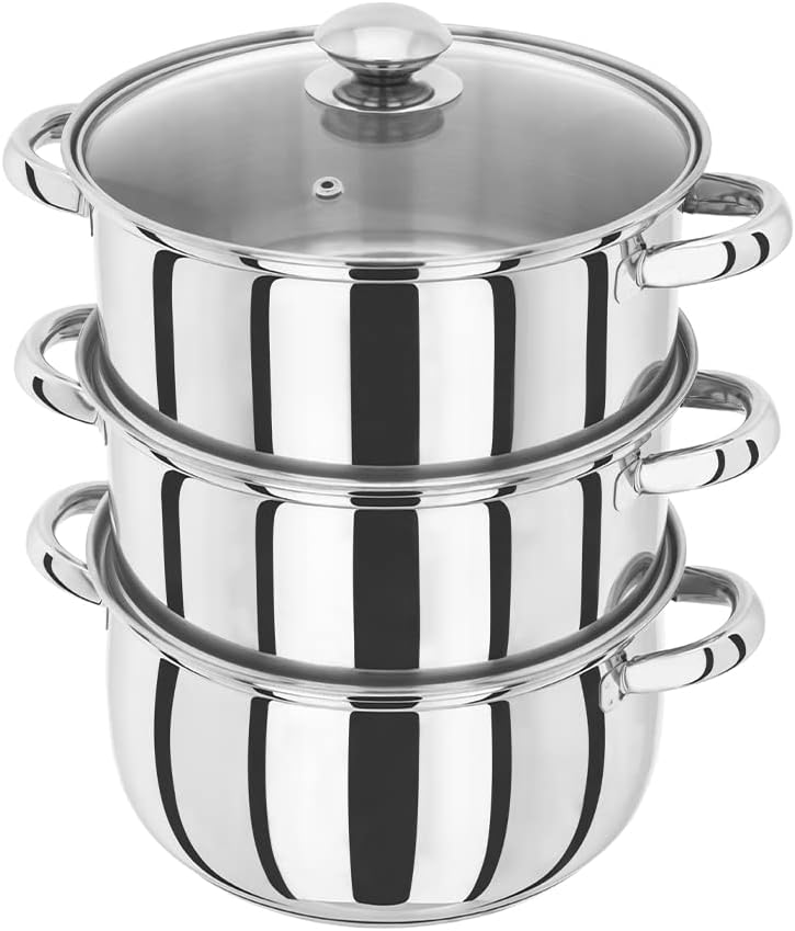 Judge Essentials 22cm 3 Tier Stainless Steel Steamer | HX04
