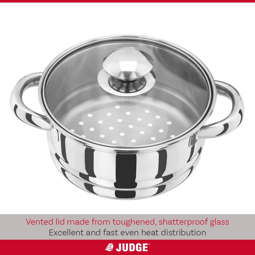 Judge Essentials 22cm 3 Tier Stainless Steel Steamer | HX04