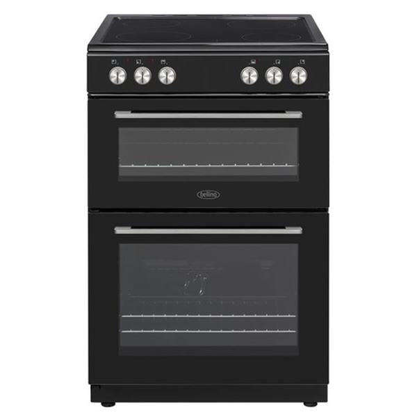 Belling 60cm Freestanding Electric Double Oven Cooker, Black BFSE61DOBK