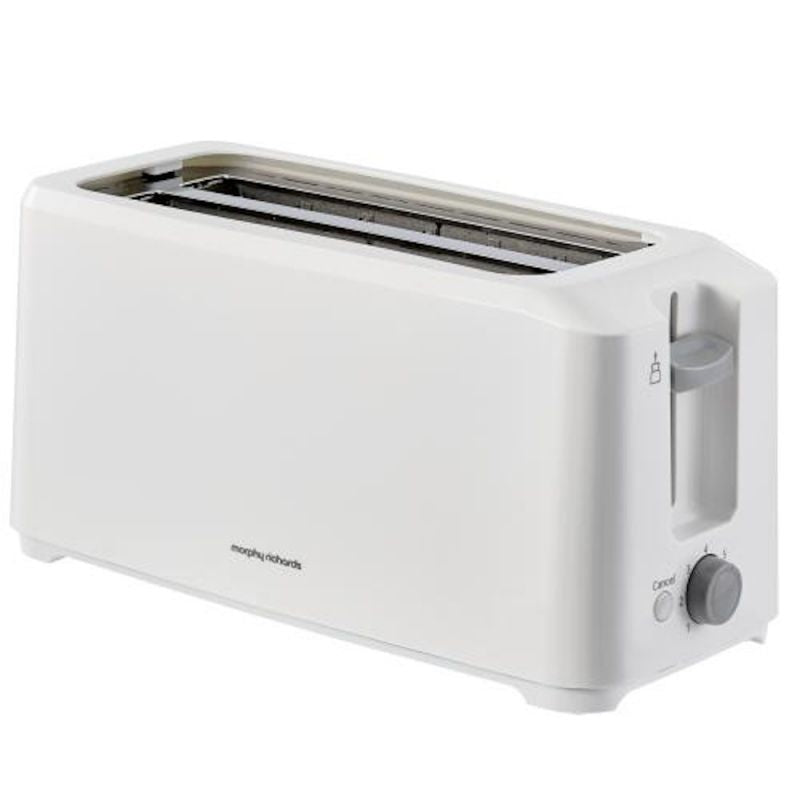 Morphy Richards Essentials 4 Slice Long Slot Toaster, White 980607